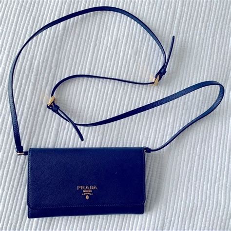 prada bluette wallet|Prada wallet on chain blue.